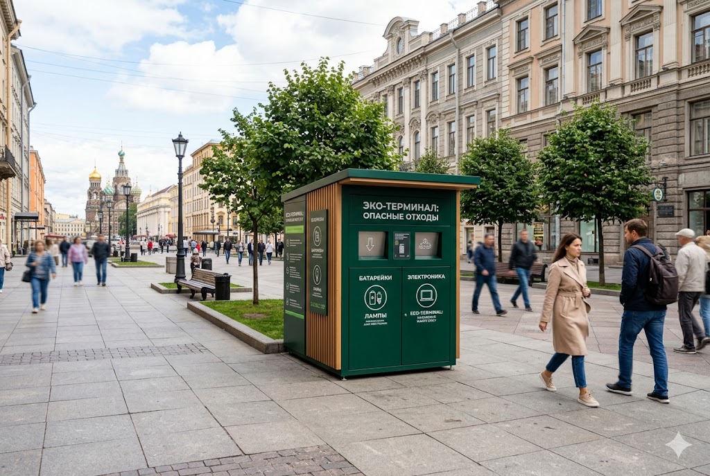 Экопункты и экотерминалы Санкт-Петербурга: как петербургский бизнес может участвовать в городских программах по сбору опасных отходов